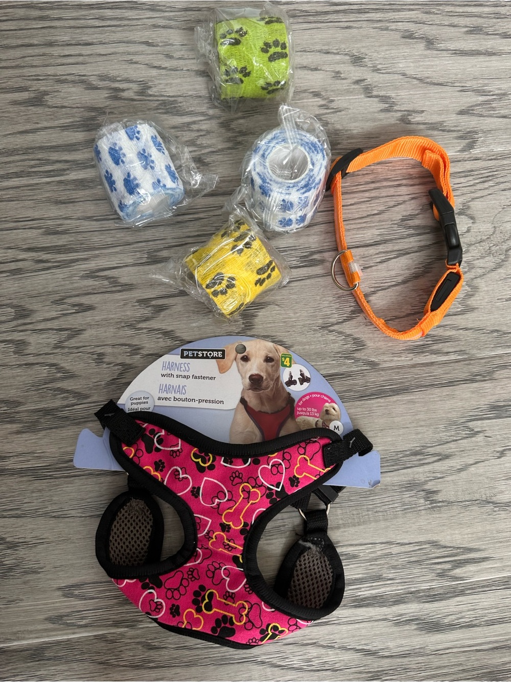 Pink Paw & Bone Comfort Dog Harness - Medium